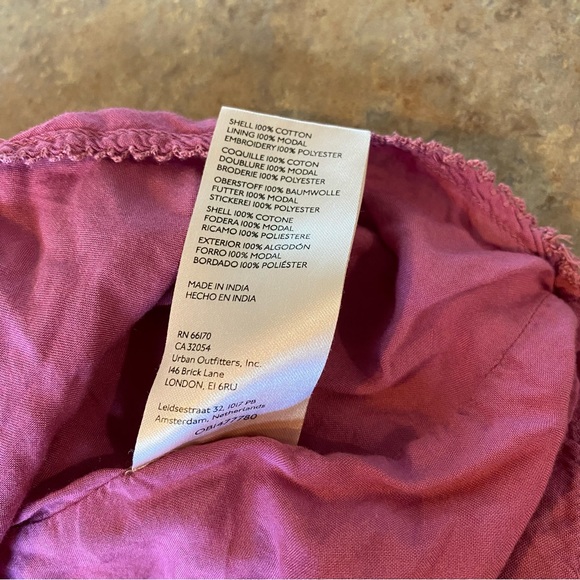 Anthropologie Maeve Embroidered Mini Dress US Size 2 Beaded Floral Open Back - Picture 16 of 16